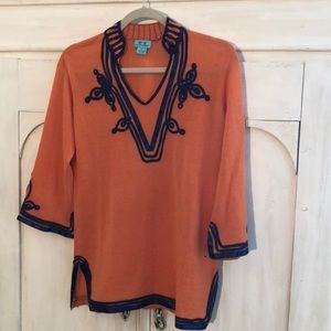 Summer cashmere tunic sweater.  Size L